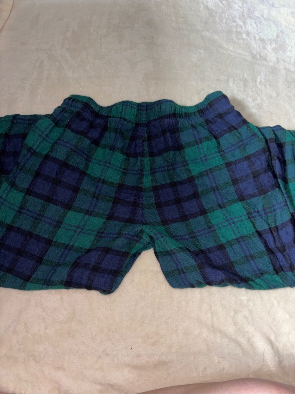Lot Two-Pack Women’s Pajama Pants - Green Plaid & White Multi-Polka Dot SZ S - Picture 8 of 9